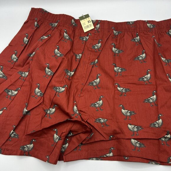 Vintage Eddie Bauer Boxer Shorts Ducks Geese Red Mens XL NWT - Picture 2 of 5